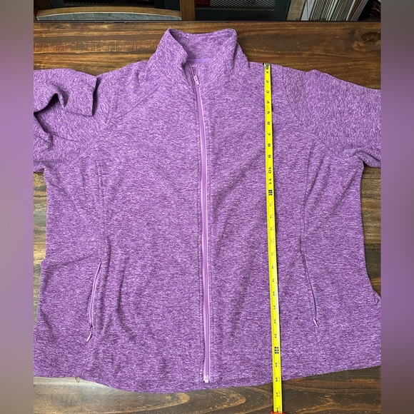 Duluth Trading Co Full Zip Fleece Jacket ZipperPockets Women's 2XL Lilac Purple - Picture 3 of 11